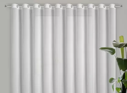 Firana na przelotkach 350x250 ARIADNA 2 biała z szyfonu zdobiona diamencikami