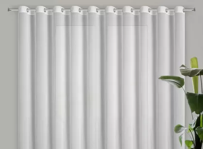 Firana na przelotkach 350x250 ARIADNA 2 biała z szyfonu zdobiona diamencikami