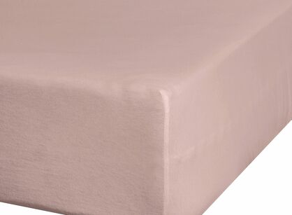 Prześcieradło z bawełny jersey 3 z gumką pudrowy róż 120x200