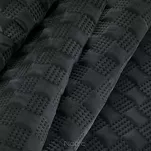 Narzuta welwetowa 200x220 SOFIA 4 czarna pikowana w dużą gęstą jodełkę - 2