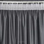 Zasłona na taśmie MARIELA welwetowa czarna z szampańskim nadrukiem - 9