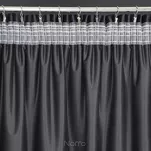 Zasłona na taśmie MARIELA welwetowa czarna z szampańskim nadrukiem - 10