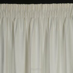 Zasłona na taśmie MARIELA welwetowa kremowa z szampańskim nadrukiem - 4