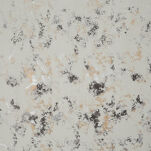 Zasłona na taśmie MARIELA welwetowa kremowa z szampańskim nadrukiem - 2