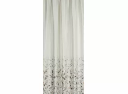 Zasłona gotowa na taśmie MARIELA welwetowa kremowa z szampańskim nadrukiem