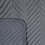 Narzuta welwetowa 200x220 SOFIA grafitowa pikowana w gęstą jodełkę - 4