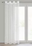 Firana na przelotkach 140x250 ELLISSA biała o strukturze siatki - 2