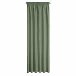 Zasłona na taśmie 140x270 RITA jednokolorowa oliwkowa z miękkiej tkaniny - 6