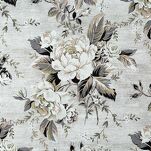 Pościel satynowa 140x200 SPRING 62 srebrna z wzorem kwiatowym z kolekcji Classic - 4