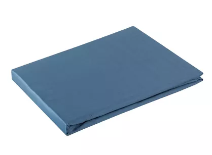 Prześcieradło satyna bawełniana bez gumki NOVA 1 granatowe 220x210