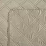 Narzuta welwetowa 170x210 LUIZ 8 beżowa pikowana hot press w wyrazisty geometryczny wzór - 3