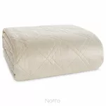 Narzuta welwetowa 170x210 LUIZ 8 beżowa pikowana hot press w wyrazisty geometryczny wzór - 5