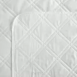 Narzuta welwetowa 170x210 LUIZ 8 biała pikowana hot press w wyrazisty geometryczny wzór - 3