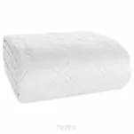 Narzuta welwetowa 170x210 LUIZ 8 biała pikowana hot press w wyrazisty geometryczny wzór - 5