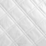 Narzuta welwetowa 170x210 LUIZ 8 biała pikowana hot press w wyrazisty geometryczny wzór - 4
