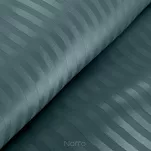 Pościel satynowa 220x200 VERA jednokolorowa gładka morska w prążki - 4