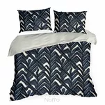 Pościel satynowa 160x200 SPRING 61 ciemny granat z wzorem geometrycznym z kolekcji Classic - 6