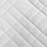 Narzuta welwetowa 200x220 RIA 6 biała przeszywana grubą nicią zdobiona wzorem geometrycznym - 4