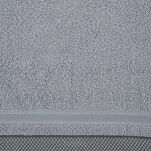 Ręcznik 70x140 ABBIE srebrny z żakardową błyszczącą bordiurą w pasy z delikatną krateczką 500 g/m2 - 2