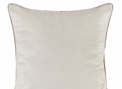 Poszewka welwetowa 45x45 GAJA 2 jednokolorowa kremoowa obszyta lamówką