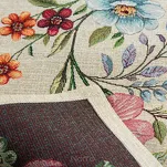 Nakładka gobelinowa 100x100 1413 naturalna z nadrukiem kolorowych kwiatów - 2