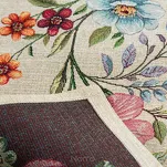 Nakładka gobelinowa 100x100 1413 naturalna z nadrukiem kolorowych kwiatów - 4