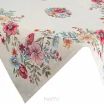 Nakładka gobelinowa 100x100 1413 naturalna z nadrukiem kolorowych kwiatów - 5