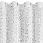 Firana na przelotkach 140x250 ROSES 6 Eva Minge biała z szyfonu aplikacja róż 3D - 4