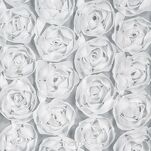 Firana na przelotkach 140x250 ROSES 6 Eva Minge biała z szyfonu aplikacja róż 3D - 6