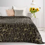 Koc 150x200 GLAMO czarny ze złotym wzorem marmurkowym z kolekcji Design 91  - 4