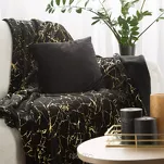 Koc 150x200 GLAMO czarny ze złotym wzorem marmurkowym z kolekcji Design 91  - 6