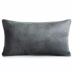 Poszewka welwetowa z wypełnieniem 30x50 GAJA 3 jednokolorowa stalowa obszyta lamówką