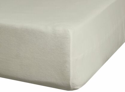 Prześcieradło z satyny bawełnianej z gumką NOVA 3 beż 1 180x200