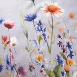 Pościel flanelowa 220x200 31512/2 szara w kolorowe kwiaty - 2