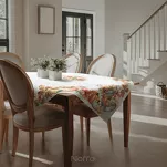 Obrus gobelinowy 140x180 1223 naturalny z nadrukiem pomarańczowych dyni - 2