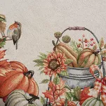 Obrus gobelinowy 140x180 1223 naturalny z nadrukiem pomarańczowych dyni - 4