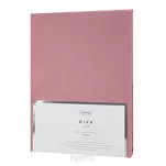 Prześcieradło z satyny bawełnianej z gumką DINA pudrowe 160x200 z kolekcji Diva Line - 5