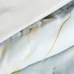 Pościel z mikrowłókna 140x200 VERANO 12 biała stalowa złoty wzór marmurkowy Design 91 - 3