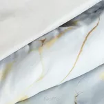 Pościel z mikrowłókna 140x200 VERANO 12 biała stalowa złoty wzór marmurkowy Design 91 - 3