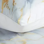 Pościel z mikrowłókna 140x200 VERANO 12 biała stalowa złoty wzór marmurkowy Design 91 - 4