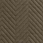 Narzuta jednokolorowa 170x210 LEN 3 ciemny beż pikowana w gęstą jodełkę imitująca len - 4