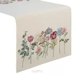 Bieżnik gobelinowy 50x110 1242 naturalny z wzorem kwiatów - 2