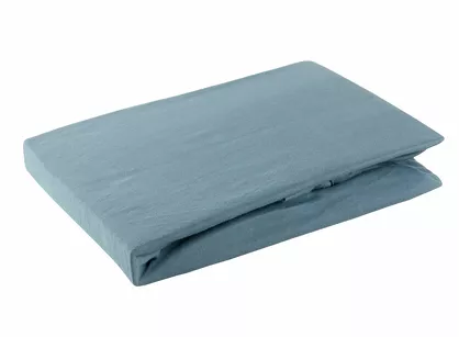 Prześcieradło z bawełny jersey z gumką niebieskie 220x200 Design 91