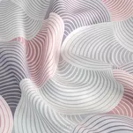 Zasłona na przelotkach 140x250 ASETA zaciemniająca srebrna z geometrycznym różowym wzorem - 8