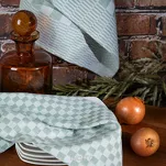 Komplet ścierek kuchennych 2x50x70 MAURO zielone w kratkę z bawełny - 2