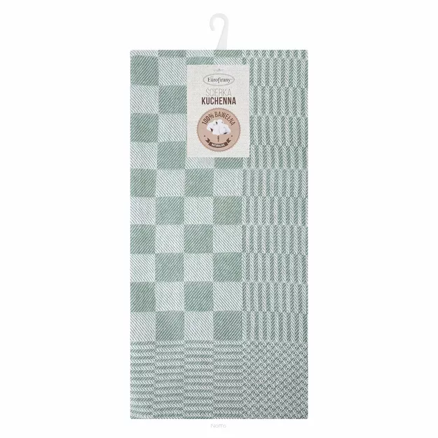 Komplet ścierek kuchennych 2x50x70 MAURO zielone w kratkę z bawełny