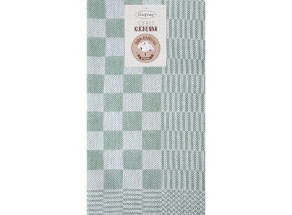 Komplet ścierek kuchennych 2x50x70 MAURO zielone w kratkę z bawełny