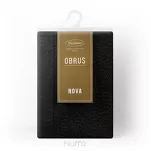 Obrus bawełniany 145x350 STELLA 1 czarny zdobiony kantą z wplecioną nicią srebrną - 4