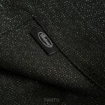 Obrus bawełniany 145x350 STELLA 1 czarny zdobiony kantą z wplecioną nicią srebrną - 5