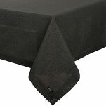 Obrus bawełniany 145x350 STELLA 1 czarny zdobiony kantą z wplecioną nicią srebrną - 3